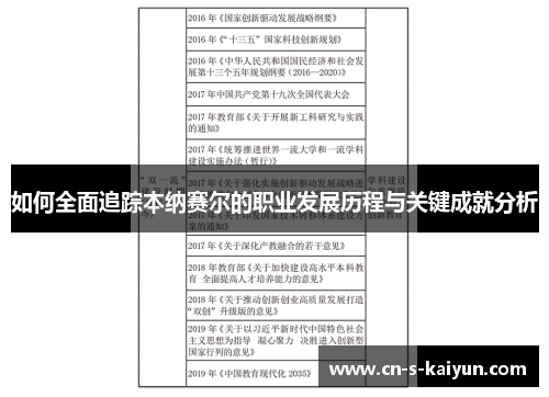 如何全面追踪本纳赛尔的职业发展历程与关键成就分析